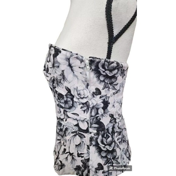 Strapless Floral Top Size 12 White House Black Label - Picture 5 of 9